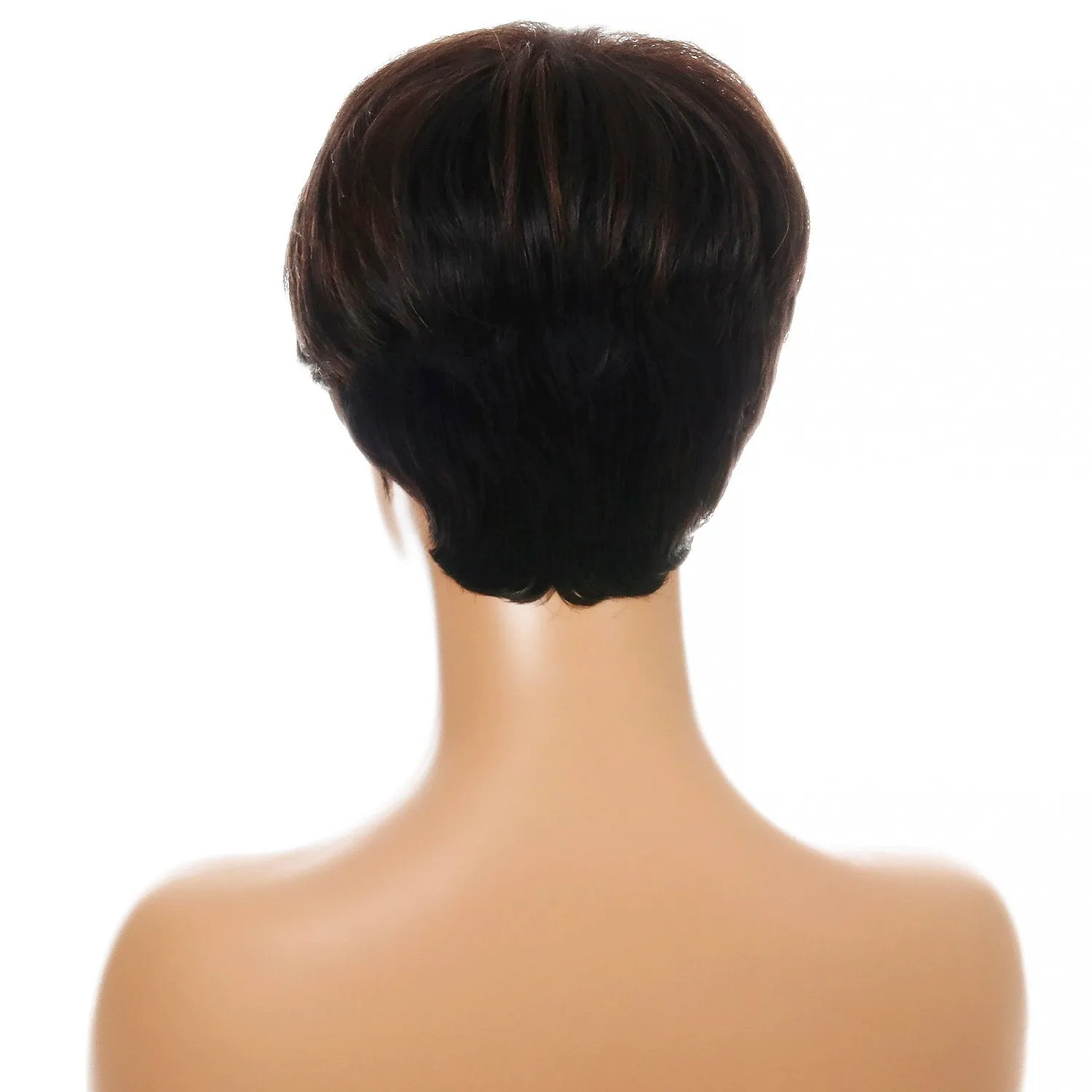 Myth | Black Short Pixie Cut Straight Synthetic Hair Wig With Bangs