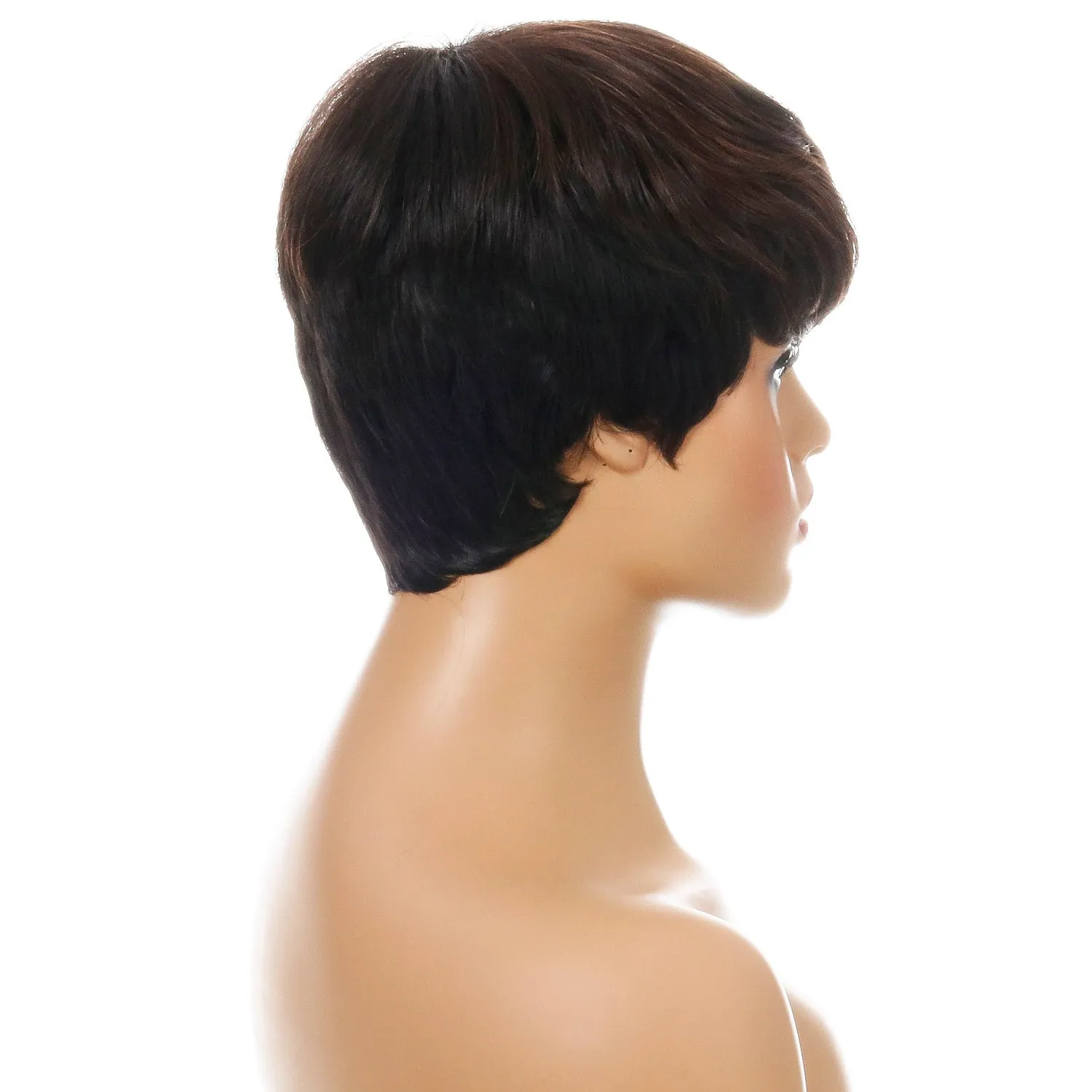 Myth | Black Short Pixie Cut Straight Synthetic Hair Wig With Bangs