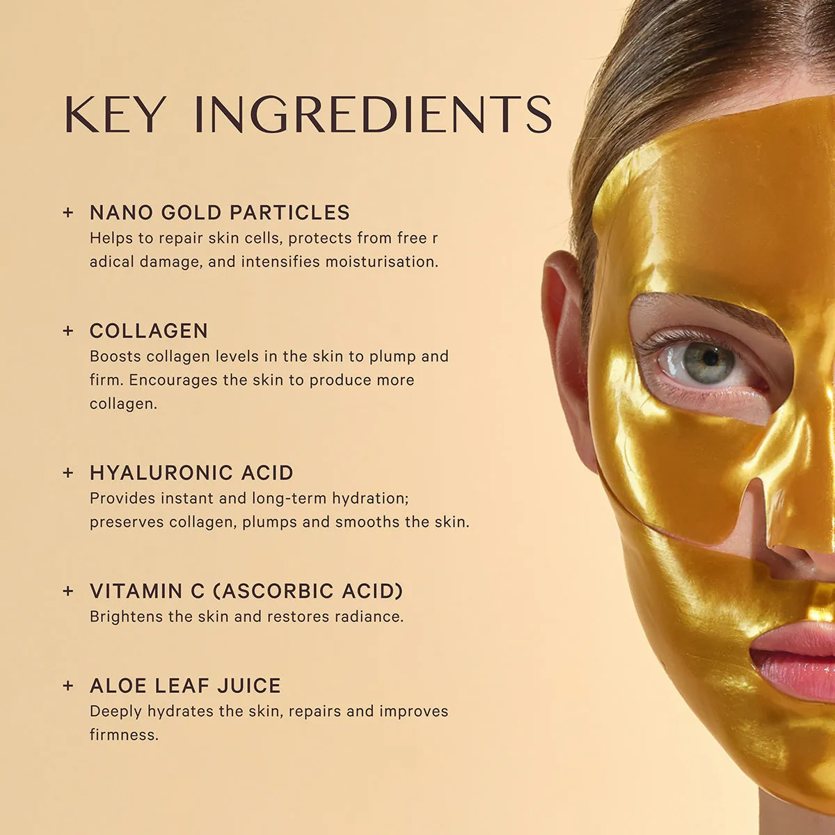 MZ Skin Hydra-Lift Gold Face Mask