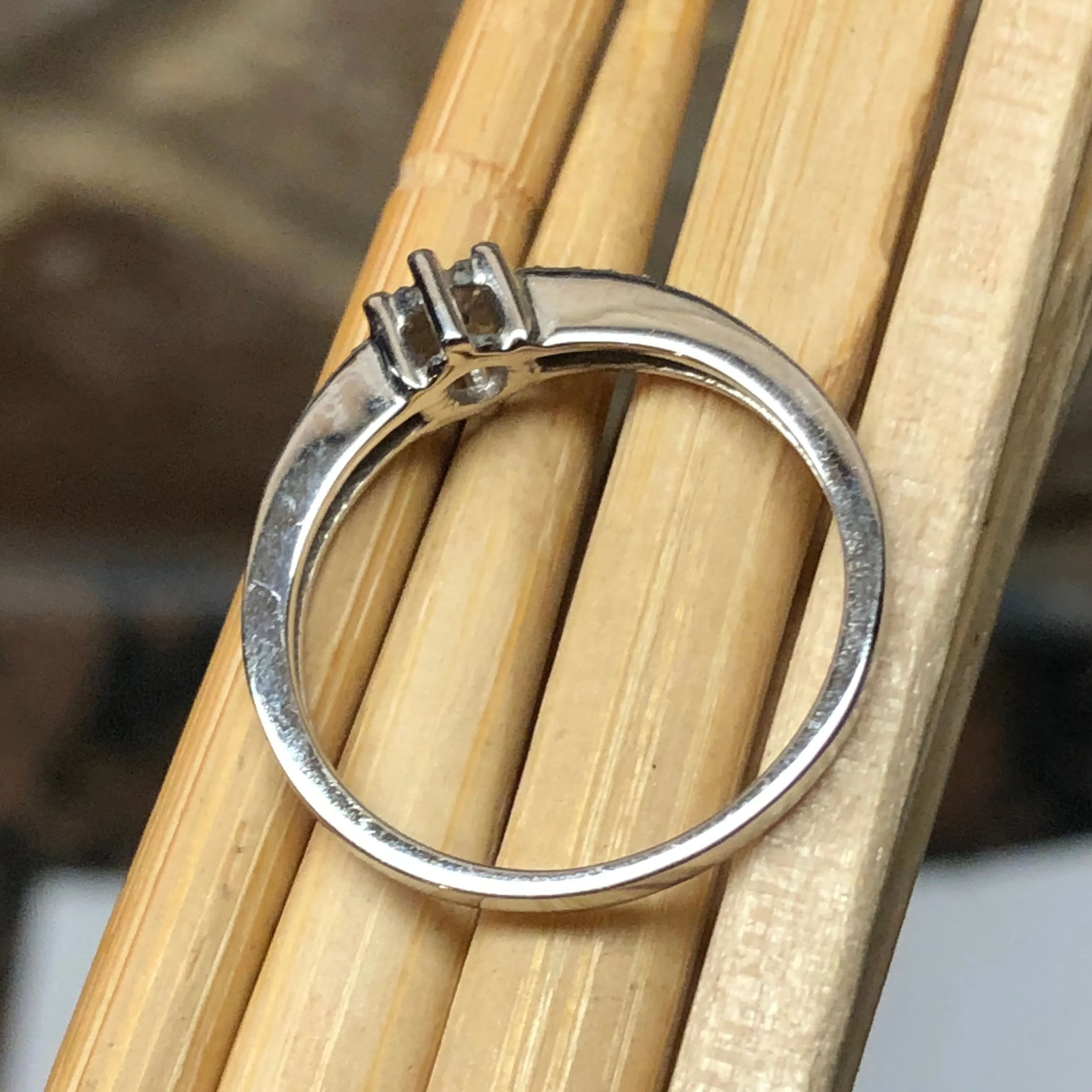 Natural White Diamond 9k White Gold Engagement Ring Size 6.25, 8