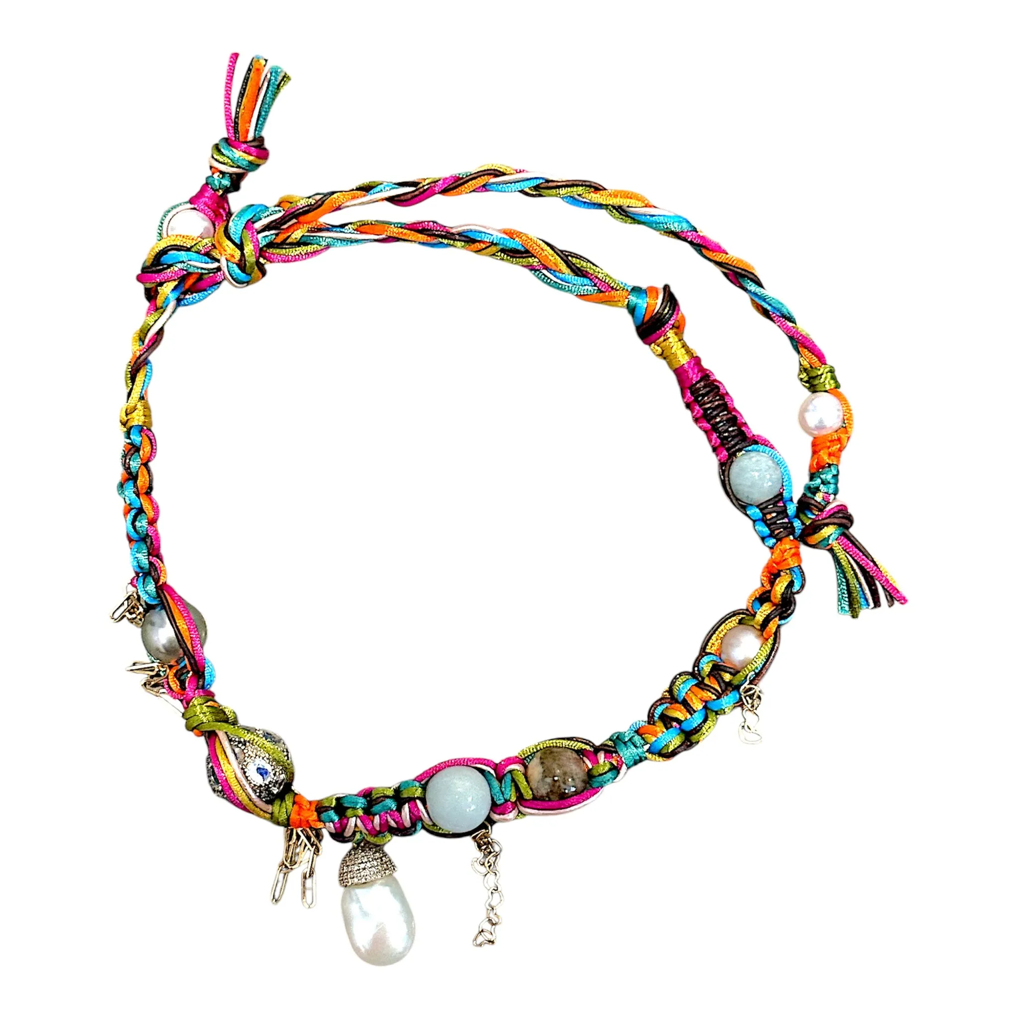 NEON TROPICAL RAINBOW DREAMS DIAMOND ROCKER CHOKER