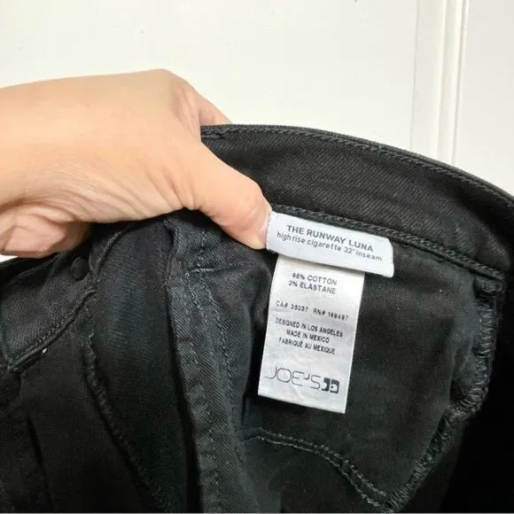 New Joe’s The Runway Luna Womens High Rise Dark Wash Cigarette Jeans Size 28