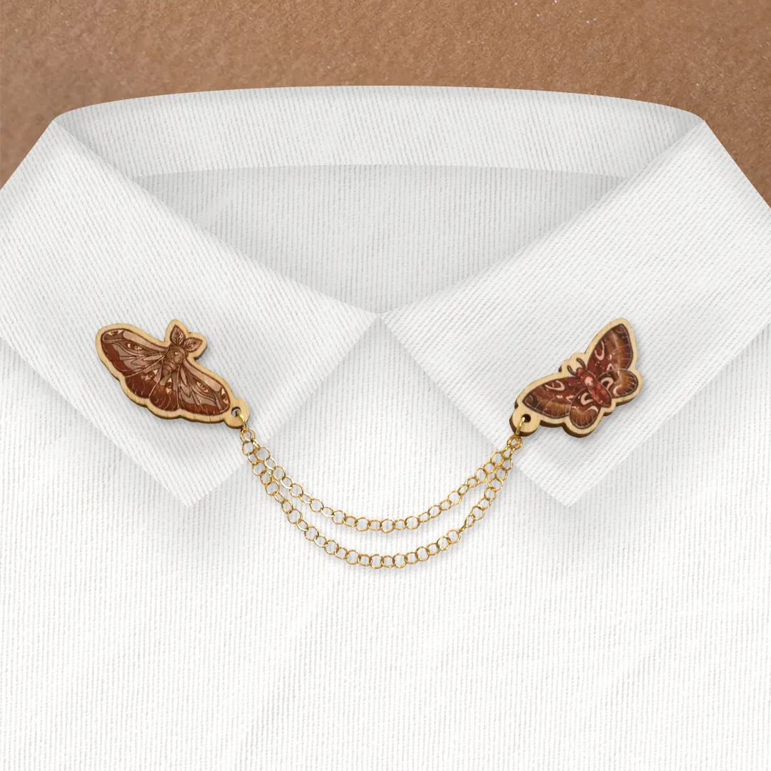 Night Moths | Connected Wooden Pins