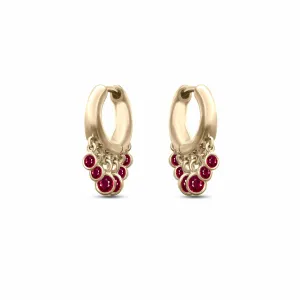 Nina Hoop with Rubies (Single)