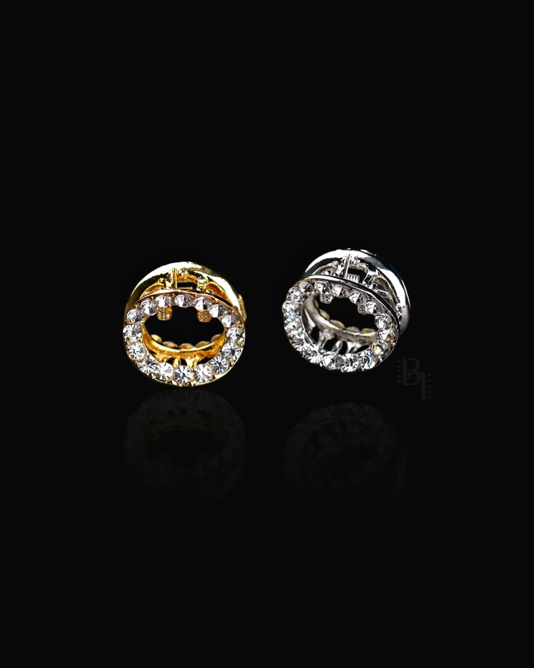 Non-Slip Nickel Free Metal Crystal Embellished Small Claw Clip