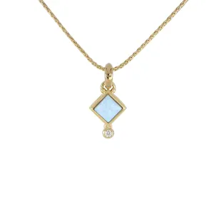 Opalas do Mar Collection - Blue Diamond Opal Pendant with Chain