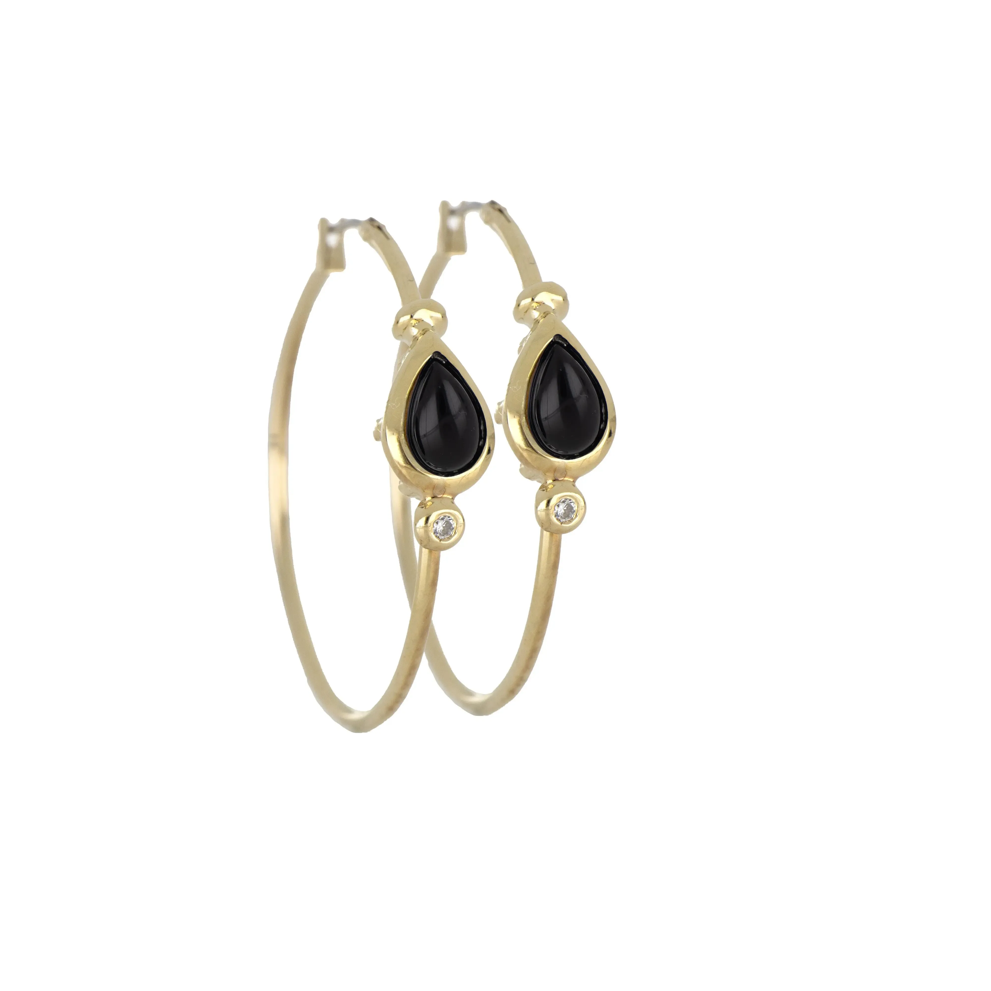 Opalas do Mar Collection - Blue Opal Pear Hoop Earring