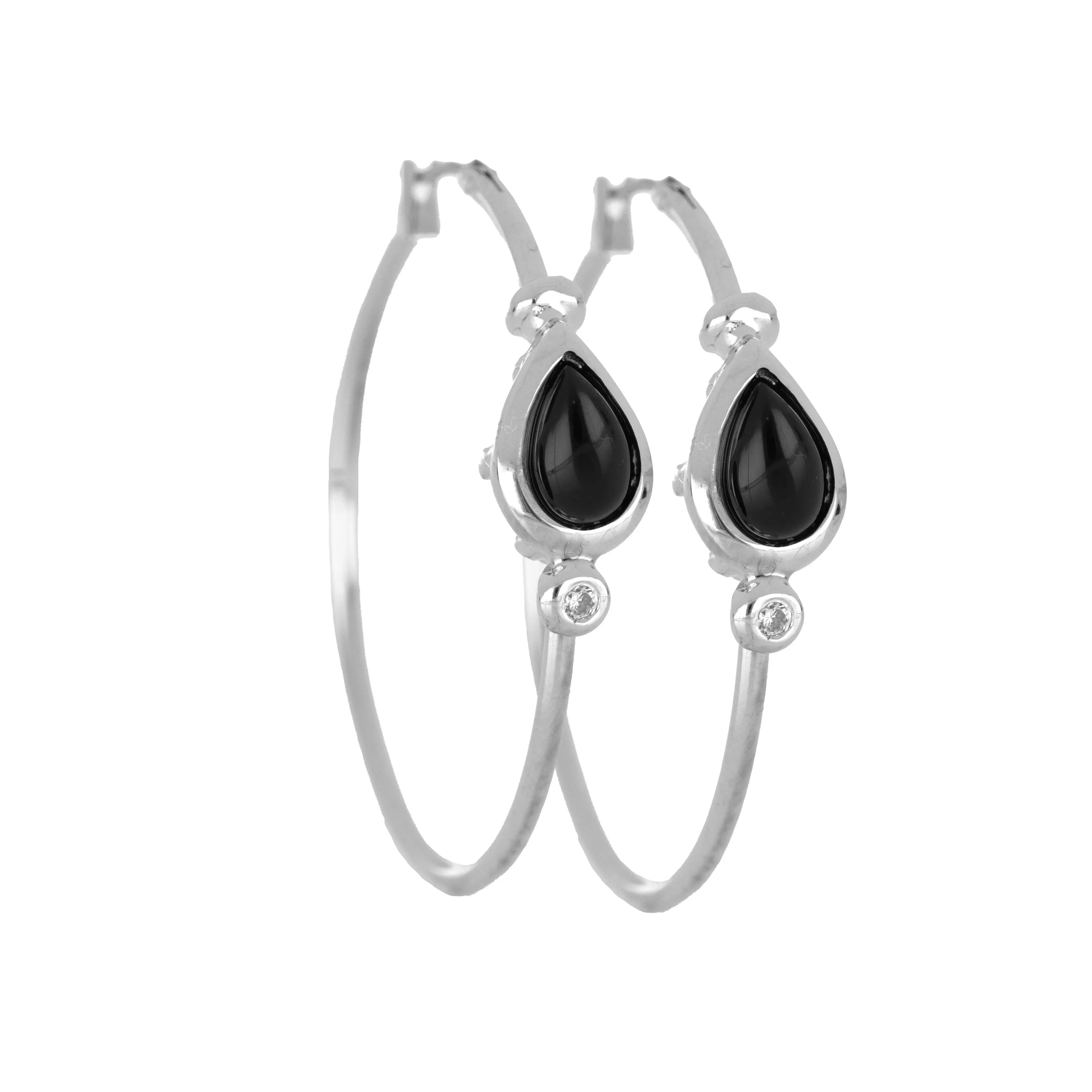 Opalas do Mar Collection - Blue Opal Pear Hoop Earring