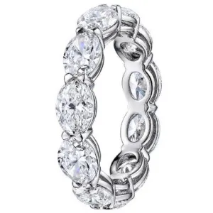 Oval shape Horizontally Set Eternity Band 2.44ctw