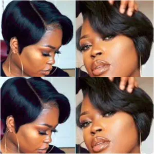 Patty | Black Short Pixie Cut Straight Synthetic Hair Wig