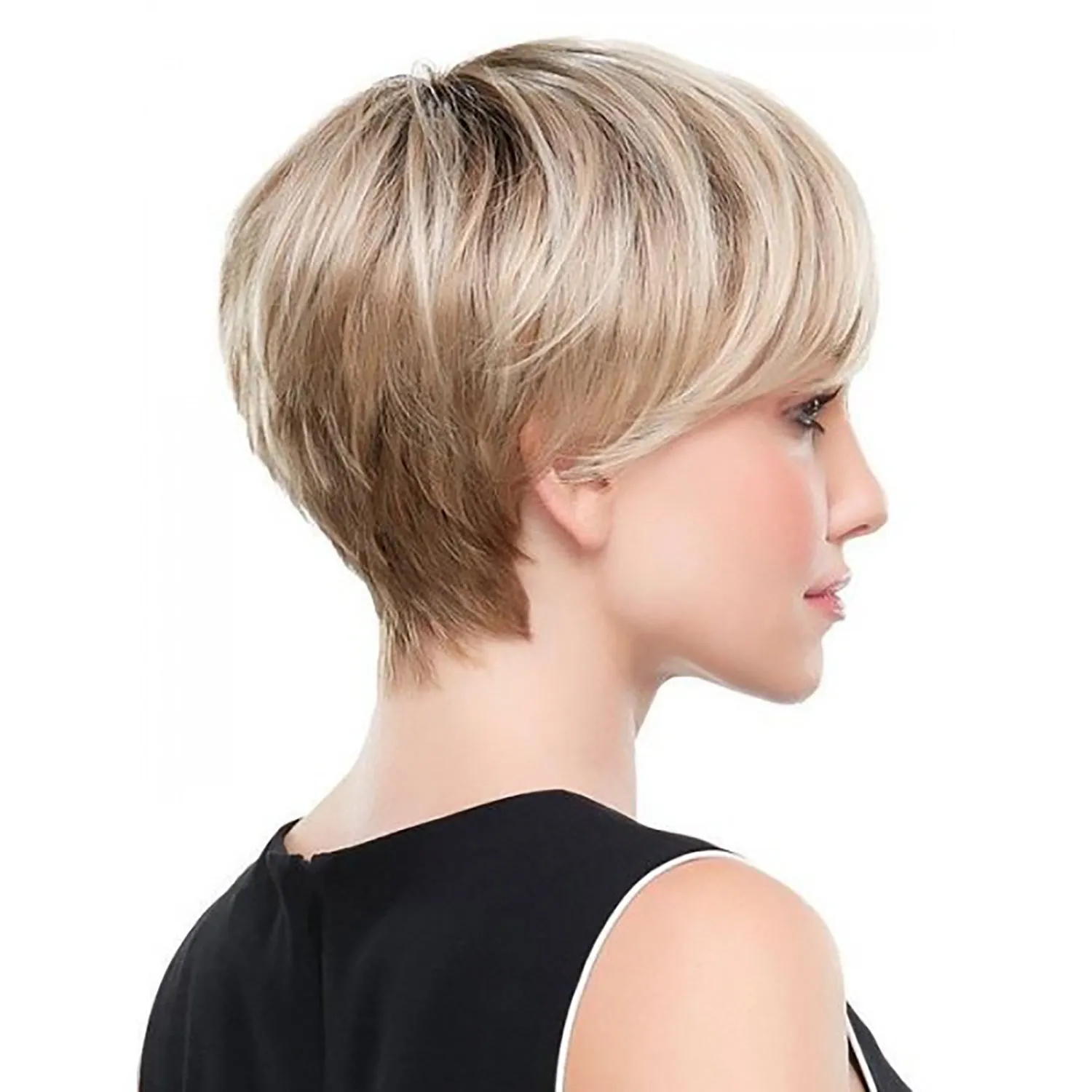 Paula | Blonde Short Pixie Cut Wavy Synthetic Hair Wig