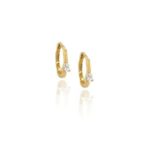Pear Diamond Mini Huggie