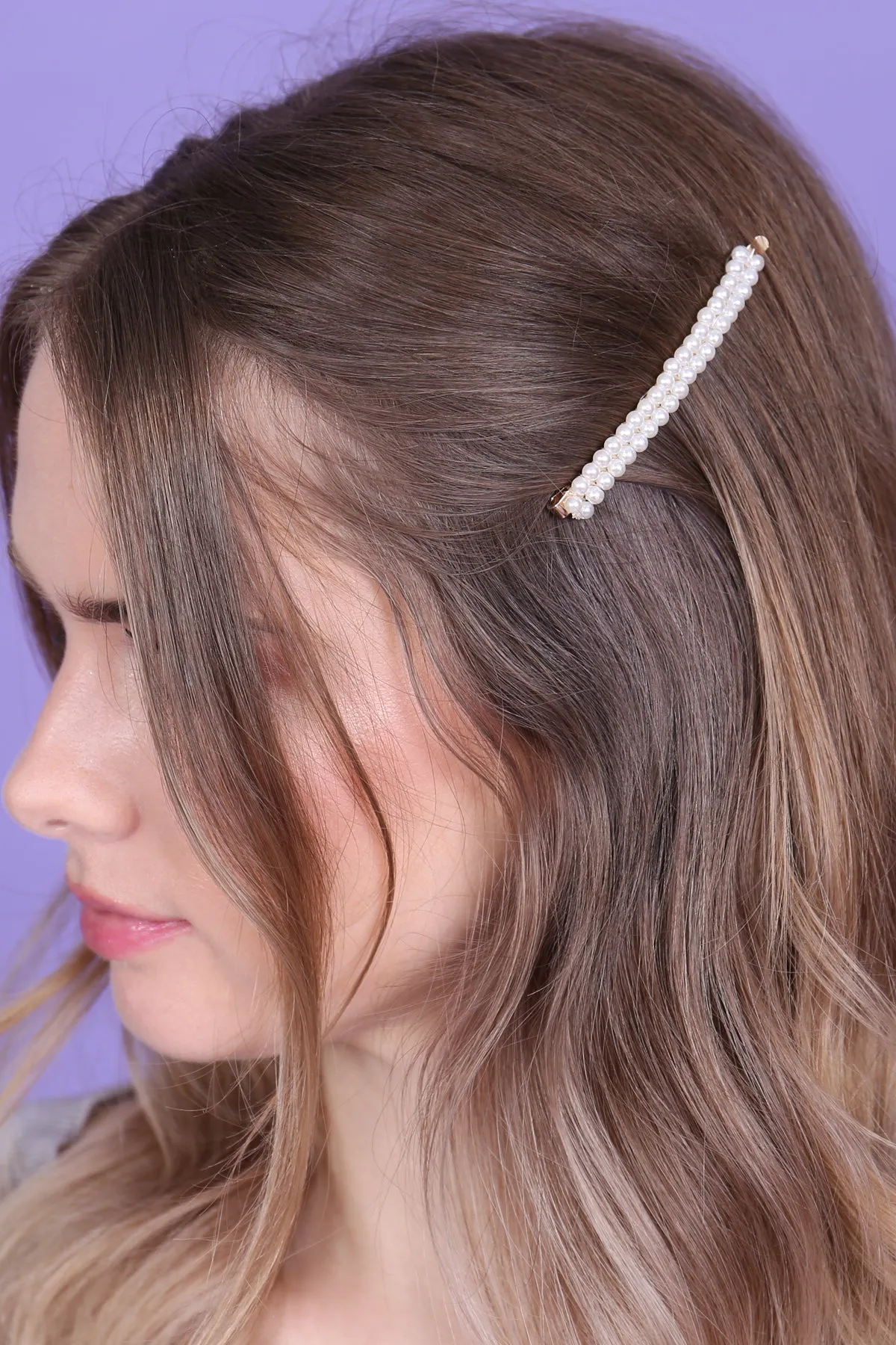 PEARL AND GLASS BEADS HAIR PIN SET