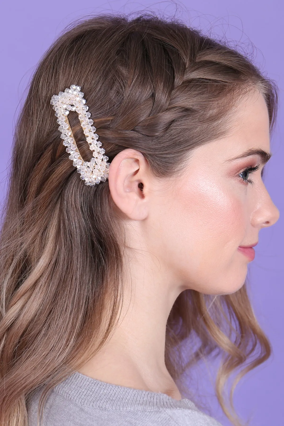 PEARL AND GLASS BEADS HAIR PIN SET