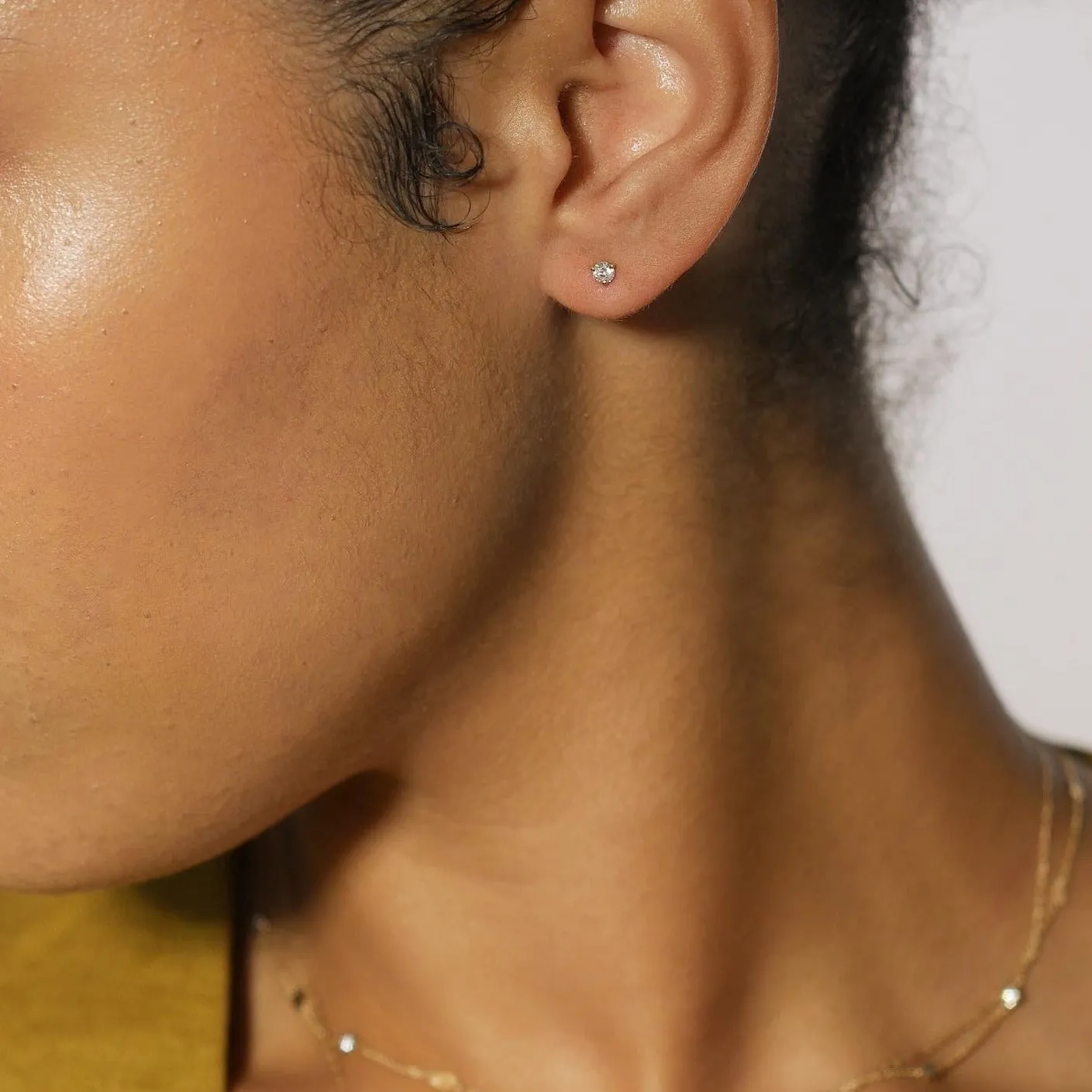 Petite Martini Diamond Stud Earrings