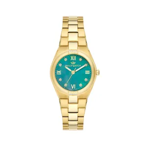 Philip Watch TIMELESS 3H 29MM W/DIAM EMERA DIAL BR YG