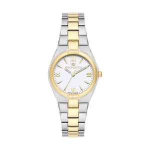Philip Watch TIMELESS 3H 29MM W/DIAM SIL DIA BR SS YG