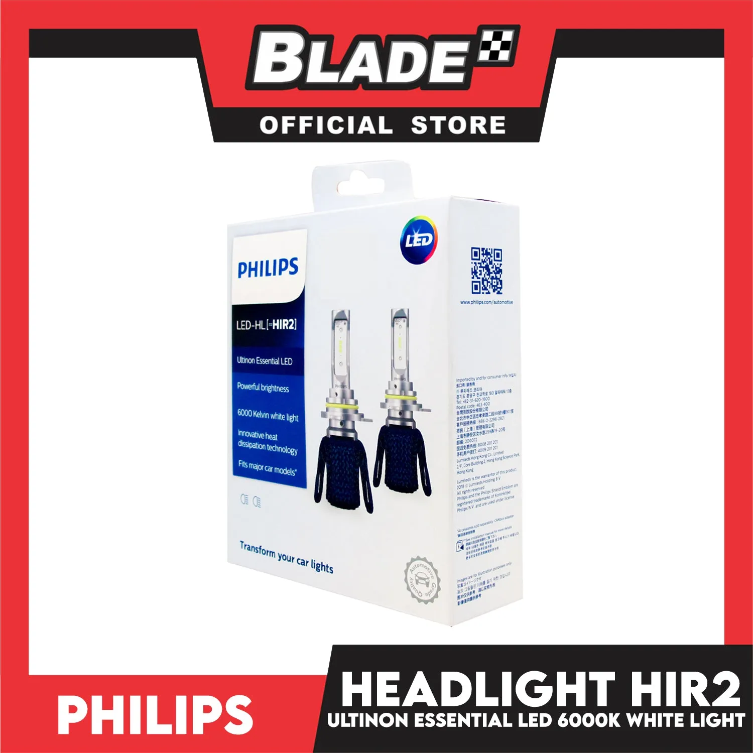 Philips LED Ultinon Essential LED H1R2 1101 2UEX2 6000K V 12