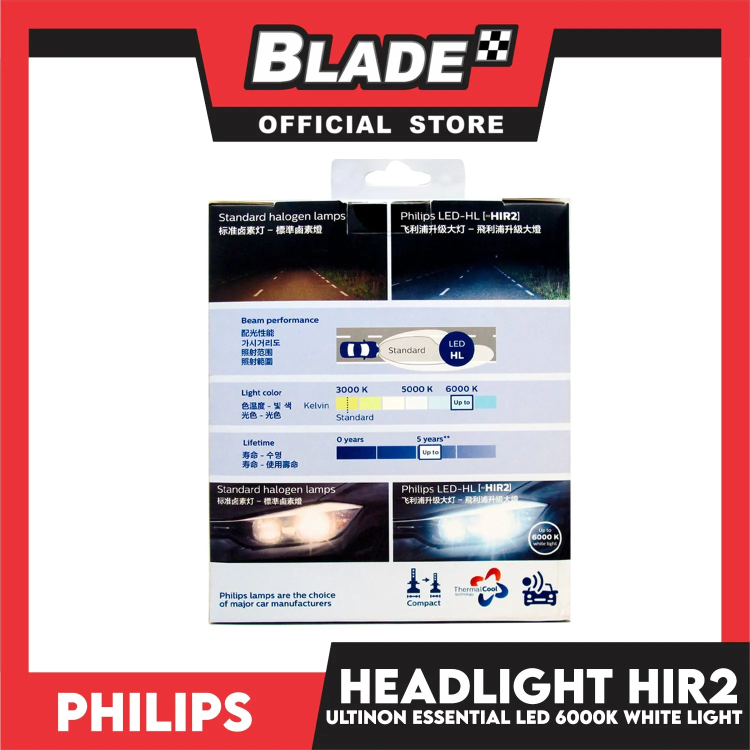 Philips LED Ultinon Essential LED H1R2 1101 2UEX2 6000K V 12