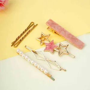 Pink Star Hairpin Set