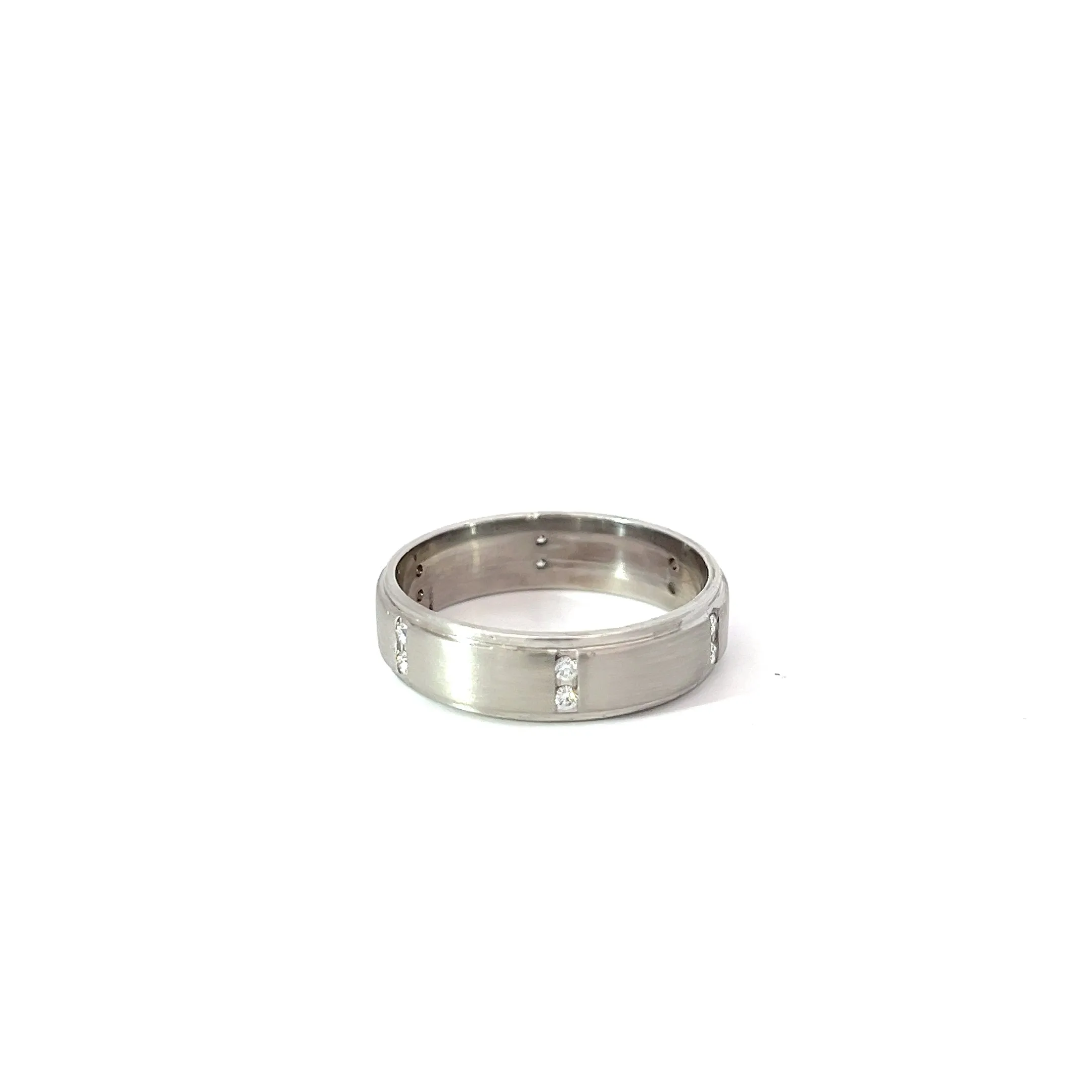 Platinum .35ct F VS2 Round Diamond Palladium Men Wedding Band Design By Scott Kay Size 10