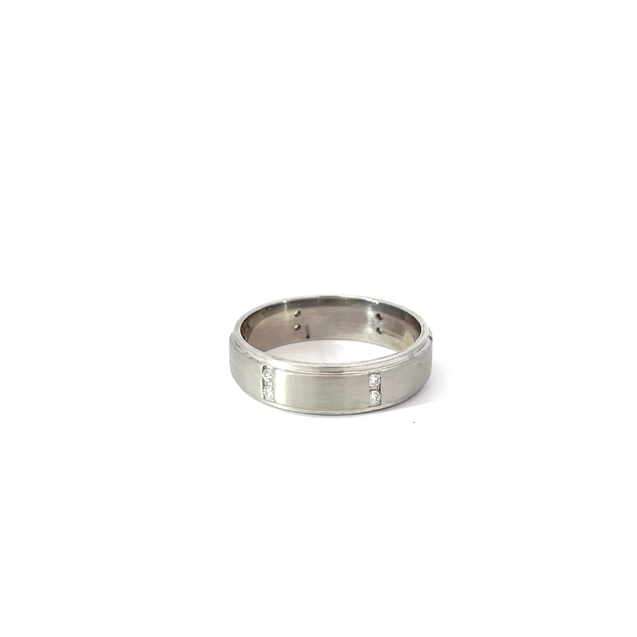 Platinum .35ct F VS2 Round Diamond Palladium Men Wedding Band Design By Scott Kay Size 10