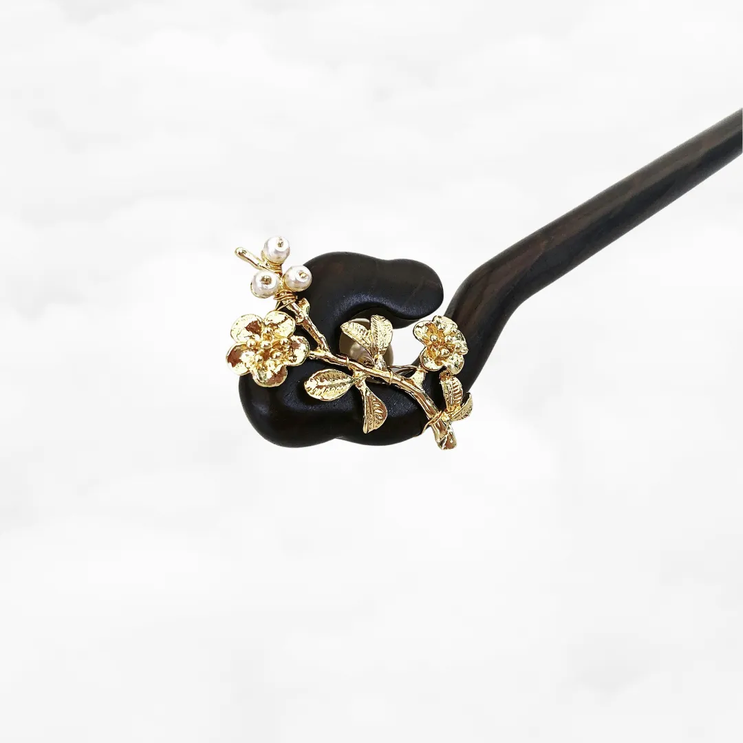 Plum Blossom Wood Hair Stick