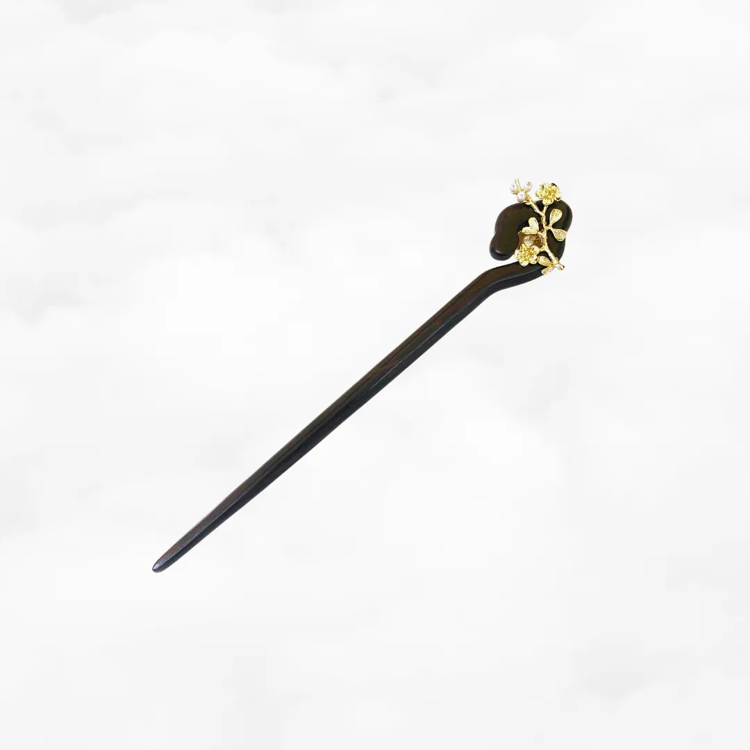 Plum Blossom Wood Hair Stick
