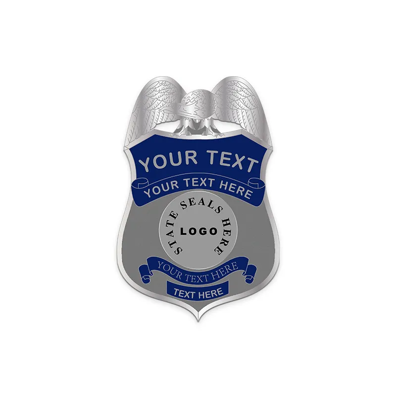 Police Badges with Custom Logo & Text - Cut-out