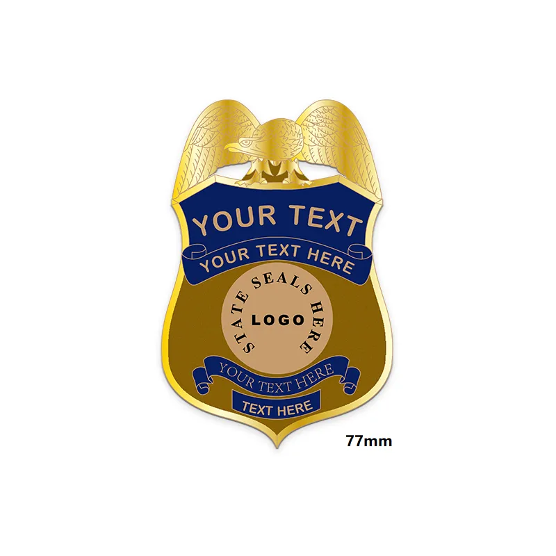 Police Badges with Custom Logo & Text - Cut-out