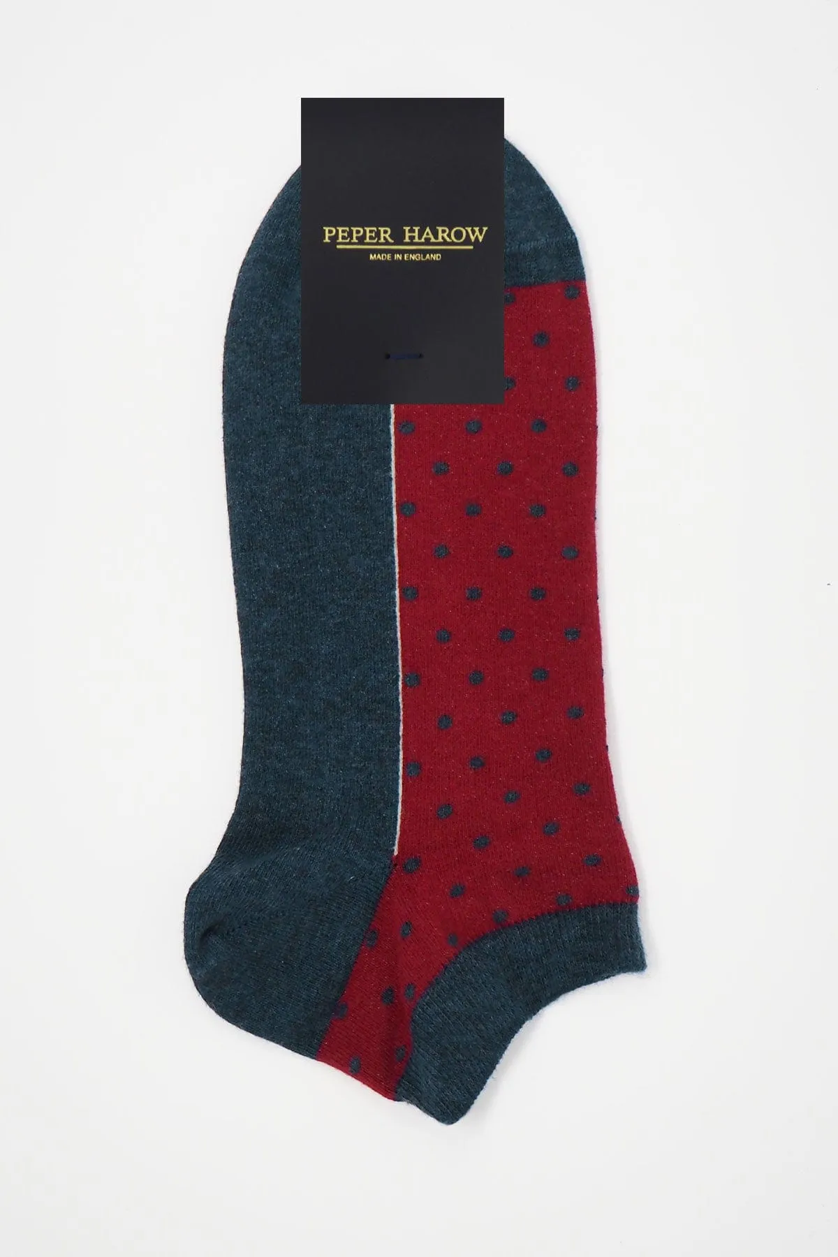 Polka Men's Organic Trainer Socks | Denim
