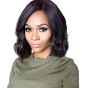 Poppy | Black Medium Wavy Synthetic Hair Wig