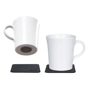 Porcelain Magnetic Handle Cups - Pads in BLACK - by Silwy