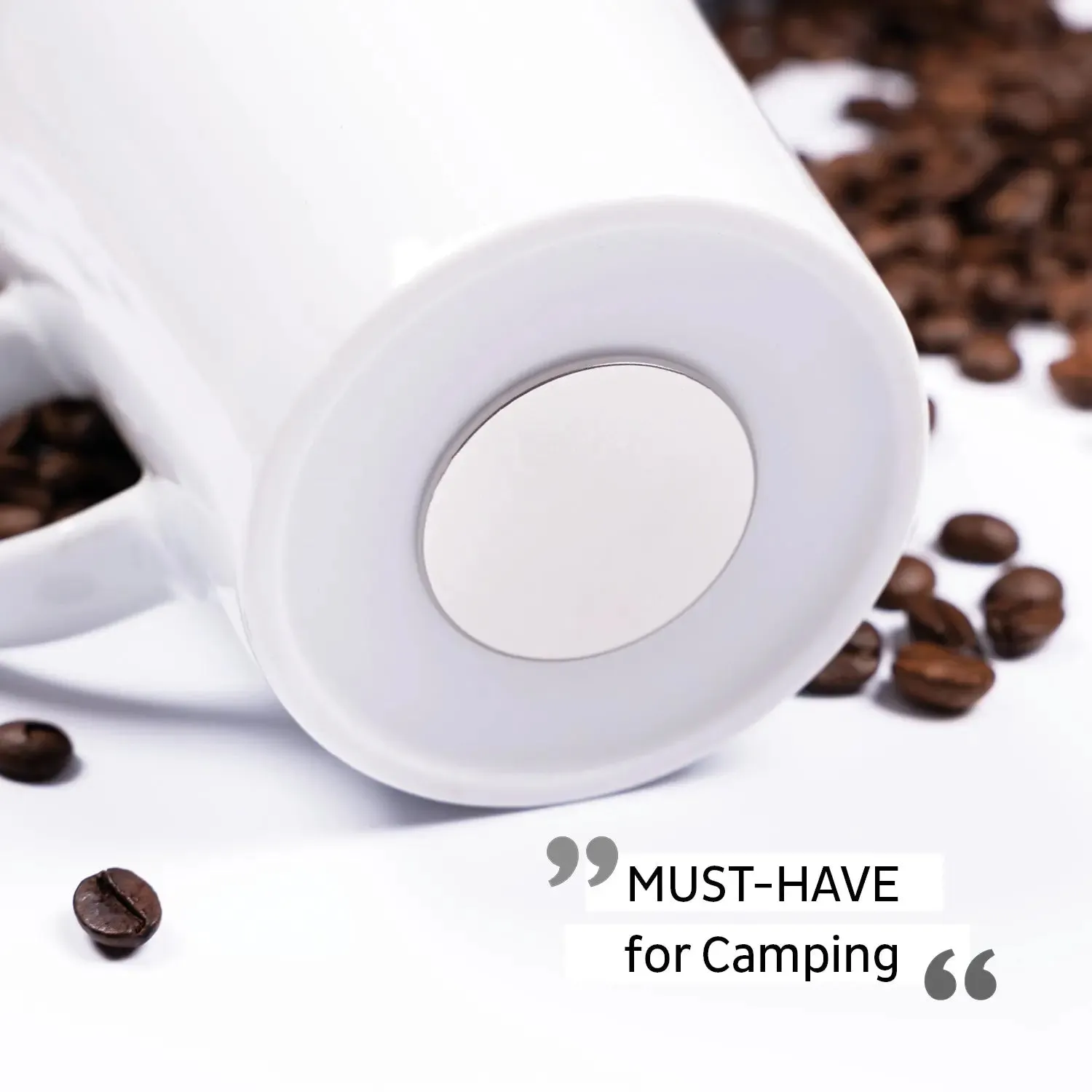 Porcelain Magnetic Handle Cups - Pads in BLACK - by Silwy