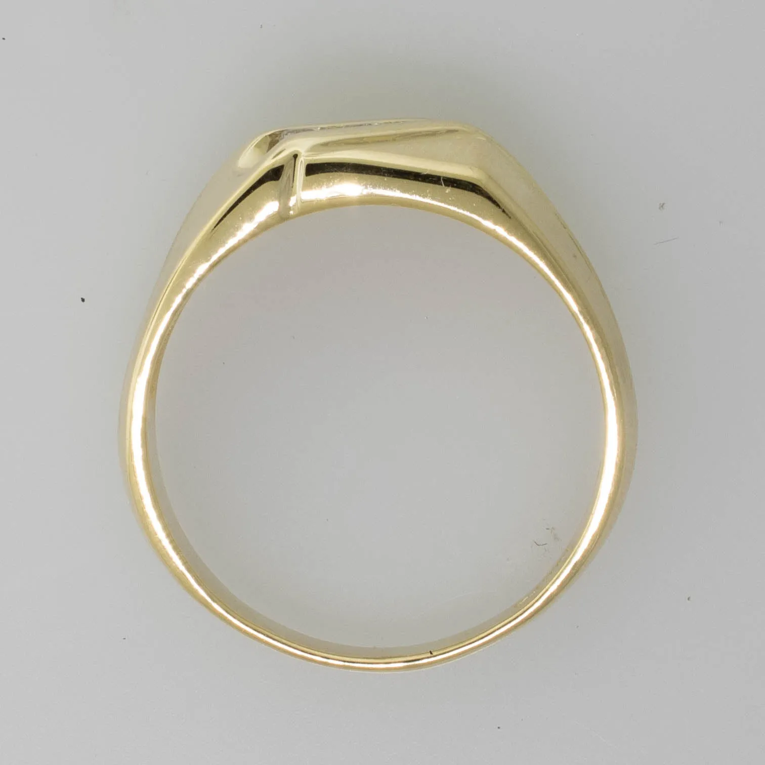 Pre-Owned 14K Yellow Gold Men's Diamond Ring – 3 Round Diamonds .50CTW Sz 10