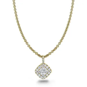 Princess Cut Diamond Necklace