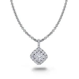 Princess Cut Diamond Necklace