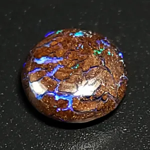 Purple Boulder Opal 6.0ct Cabochon Winton Matrix Round Polished Cut Stone