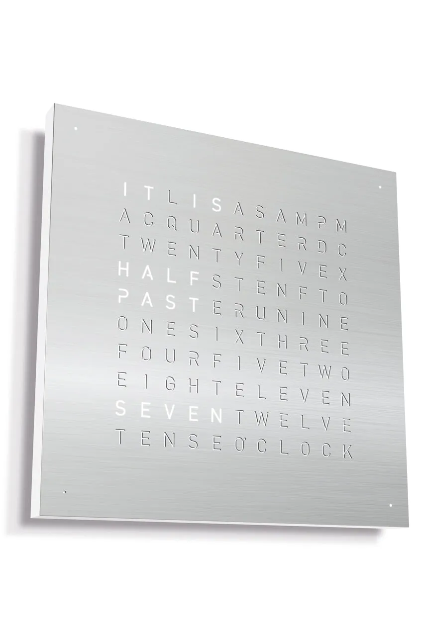 QLOCKTWO Wall Clock with STAINLESS STEEL Faceplate