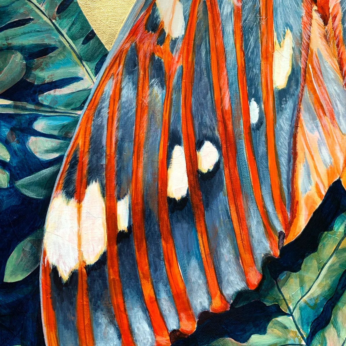 "Evanescent" Royal Walnut Moth Painting 20x24