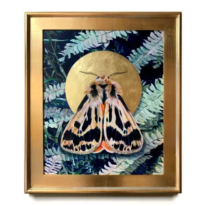 "Impermanence" Crimson Tiger Moth Painting 20x24