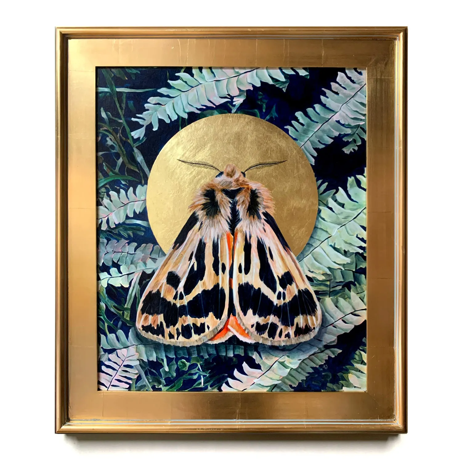 "Impermanence" Crimson Tiger Moth Painting 20x24