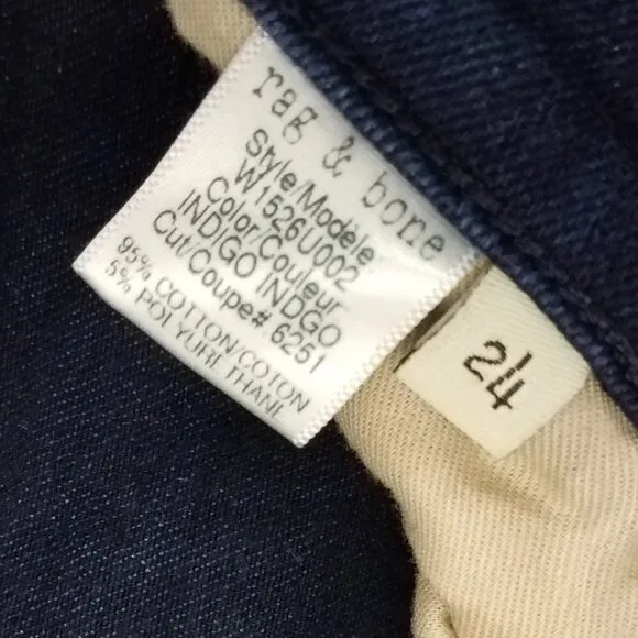 rag &amp; bone 24 Jean Capri Indigo W1526U002 Skinny Jeans