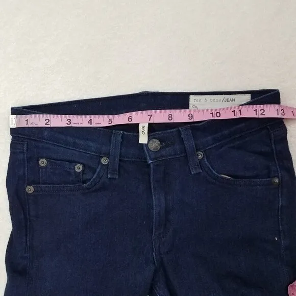 rag &amp; bone 24 Jean Capri Indigo W1526U002 Skinny Jeans