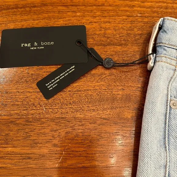 Rag &amp; Bone Dre Low Rise Cutoff Denim Shorts, Jade, Size 24