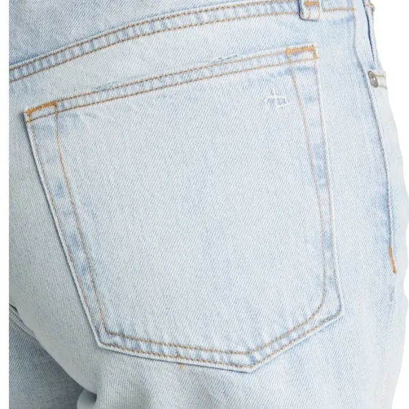 Rag &amp; Bone Dre Low Rise Cutoff Denim Shorts, Jade, Size 24