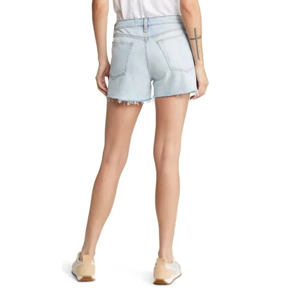 Rag &amp; Bone Dre Low Rise Cutoff Denim Shorts, Jade, Size 24