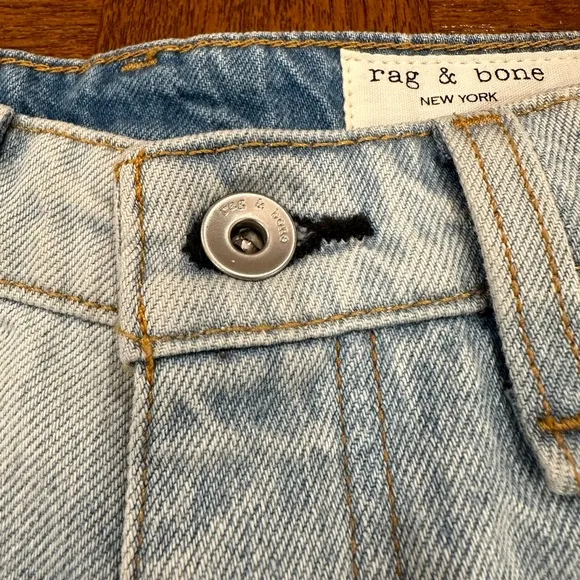 Rag &amp; Bone Dre Low Rise Cutoff Denim Shorts, Jade, Size 24