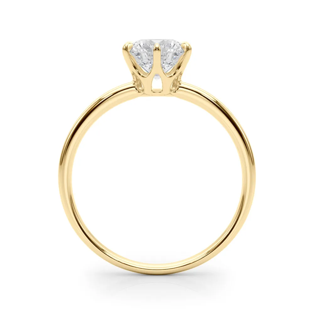 Reigna Round Lab Grown Diamond Solitaire Engagement Ring IGI Certified