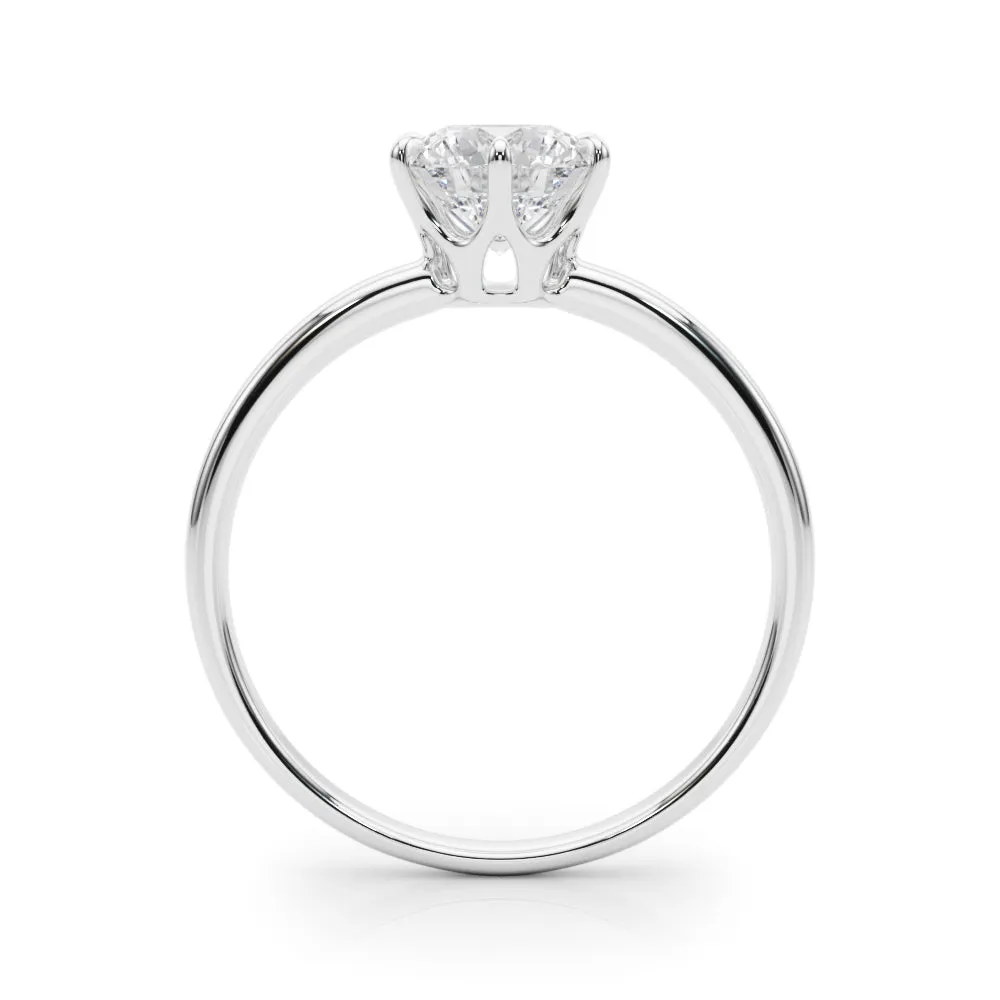 Reigna Round Lab Grown Diamond Solitaire Engagement Ring IGI Certified